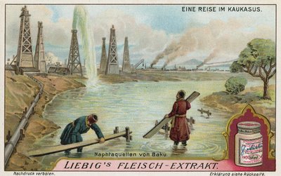 Oil wells of Baku by European School